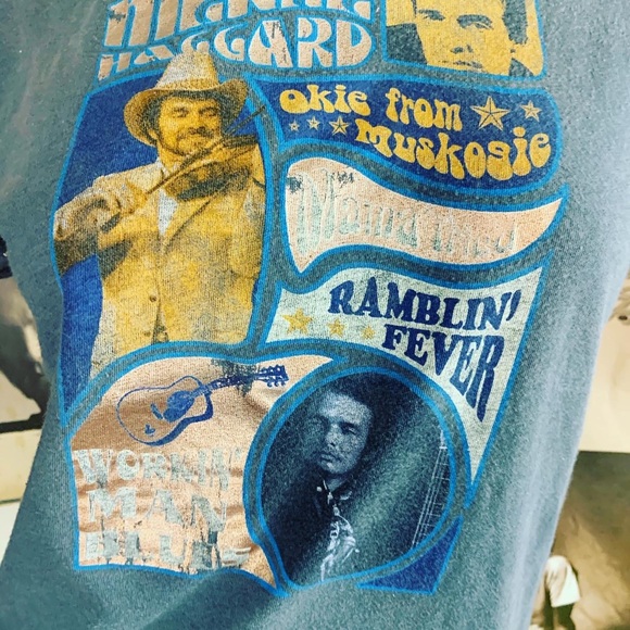 Lot of 2 Johnny Cash Merle Haggard Country T’s - Picture 6 of 7